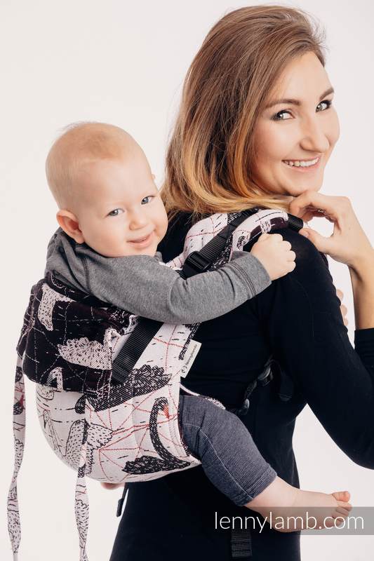 Onbuhimo de Lenny, taille standard, jacquard (100% coton) - WILD SWANS #babywearing