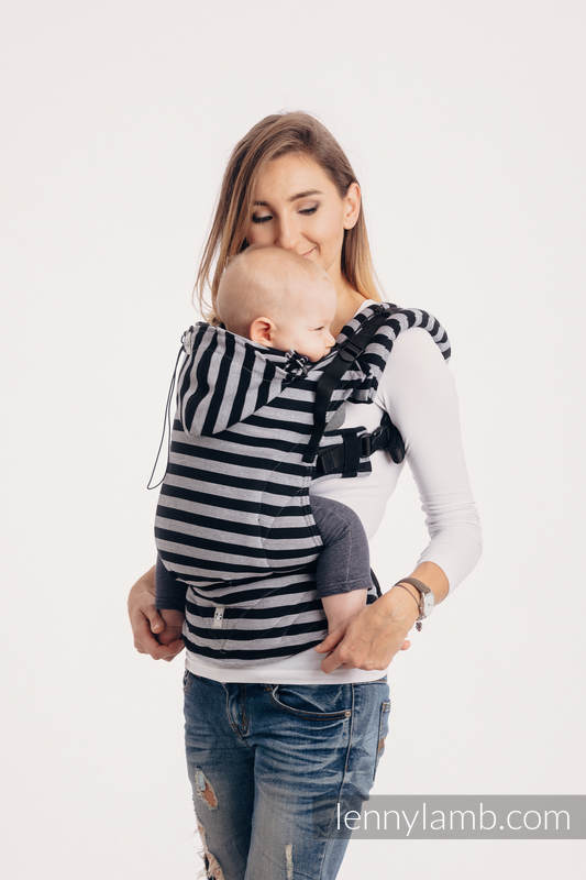 Ergonomic Carrier, Toddler Size, broken-twill weave 100% cotton - LIGHT AND SHADOW - Second Generation. #babywearing