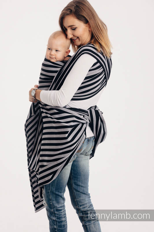 Tragetuch, Kreuzköper-Bindung (100% Baumwolle) - LIGHT AND SHADOW - Größe S (grad B) #babywearing