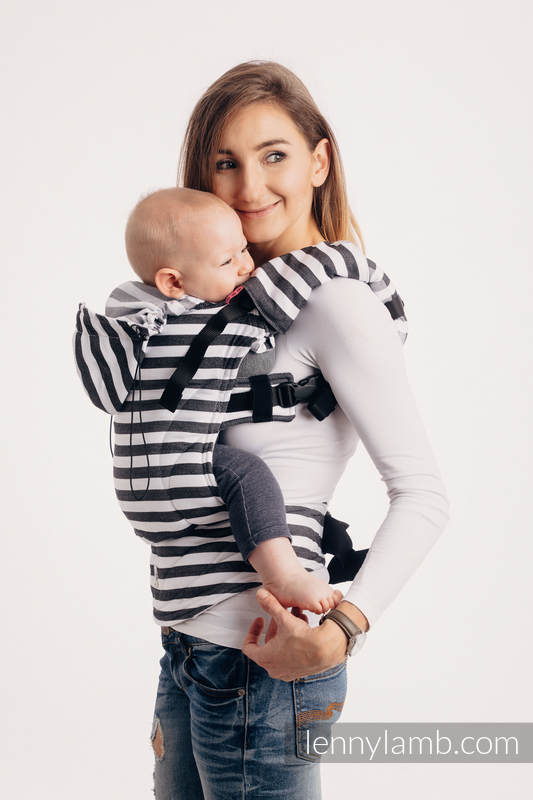 Porte-bébé ergonomique, taille bébé, tissage sergé 100 % coton, DAY AND NIGHT - Deuxième génération (grade B) #babywearing