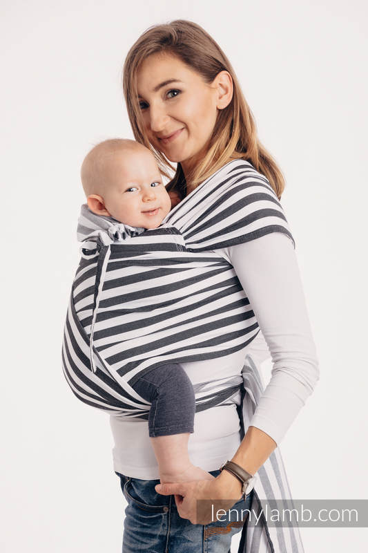 WRAP-TAI carrier Mini, twill weave - 100% cotton - with hood - DAY AND NIGHT #babywearing