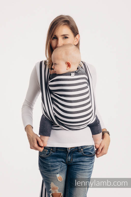 Chusta do noszenia dzieci, tkana splotem skośnym (100% bawełna) - DZIEŃ I NOC - rozmiar XL #babywearing
