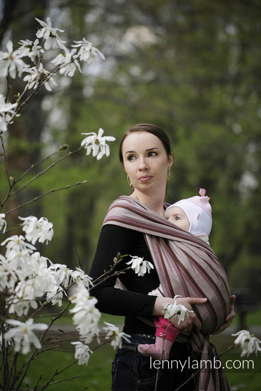 Baby Sling, Broken Twill Weave - Stuffed Chocolate - size L #babywearing