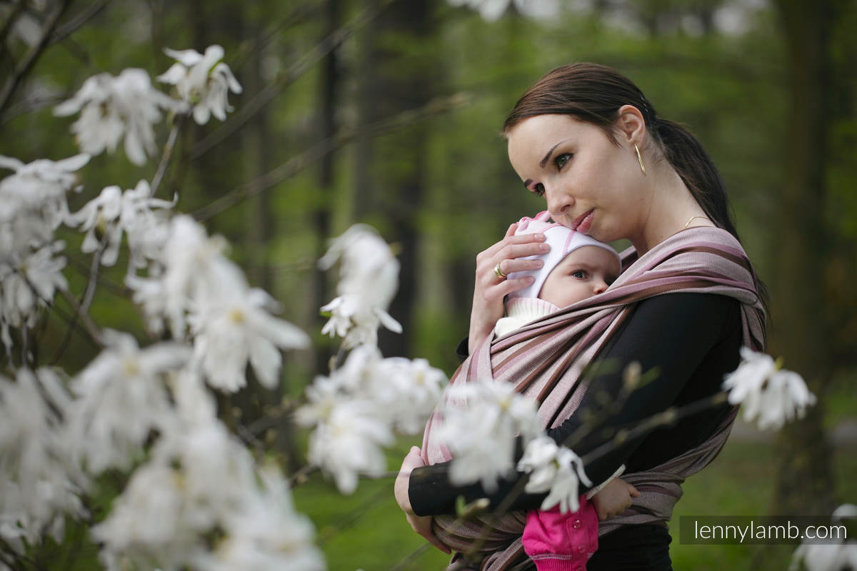 Baby Sling, Broken Twill Weave - Stuffed Chocolate - size L #babywearing