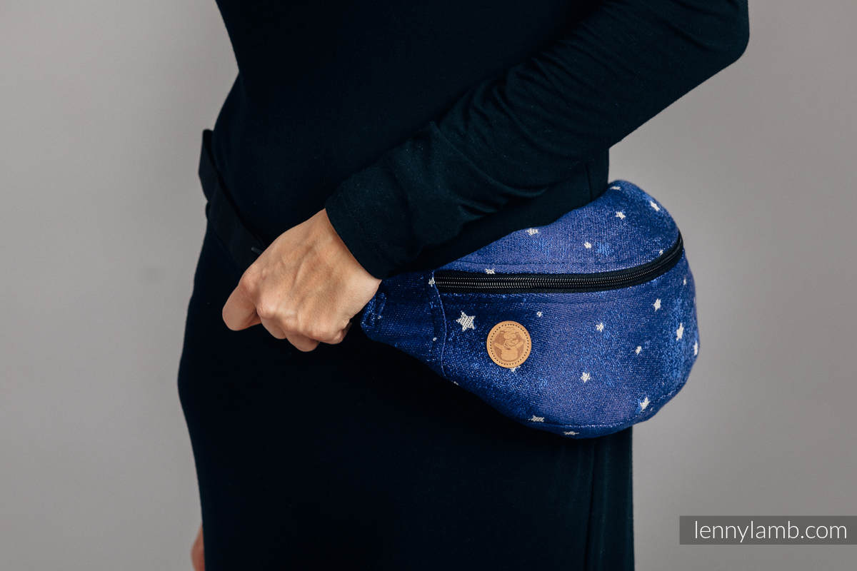 Waist Bag made of woven fabric, (96% cotton, 4% metallised yarn) - TWINKLING STARS #babywearing
