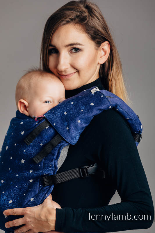 Drool Pads & Reach Straps Set, (Outer fabric - 96% cotton, 4% metallised yarn; Lining - 100% polyester) - TWINKLING STARS #babywearing