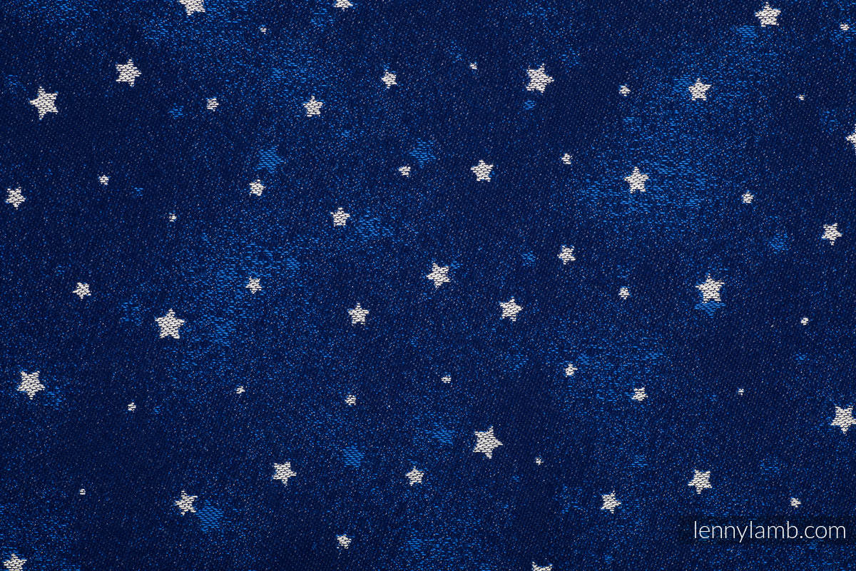 Baby Wrap, Jacquard Weave (96% cotton, 4% metallised yarn) - TWINKLING STARS - size XS #babywearing