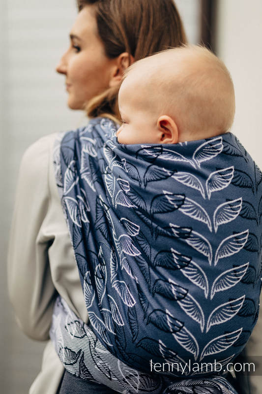 Żakardowa chusta do noszenia dzieci, 100% bawełna - SKRZYDŁA ANIOŁA - rozmiar M #babywearing