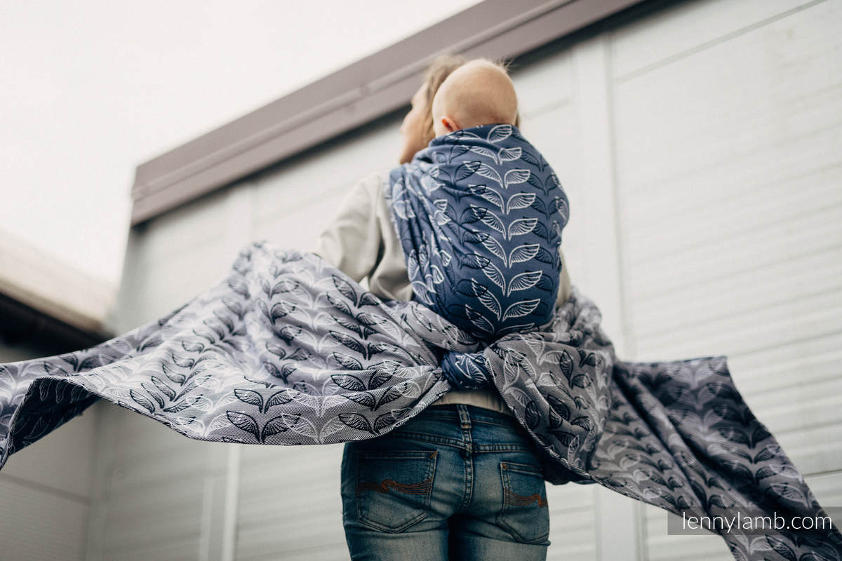 Écharpe, jacquard (100% coton) - ANGEL WINGS - taille S #babywearing