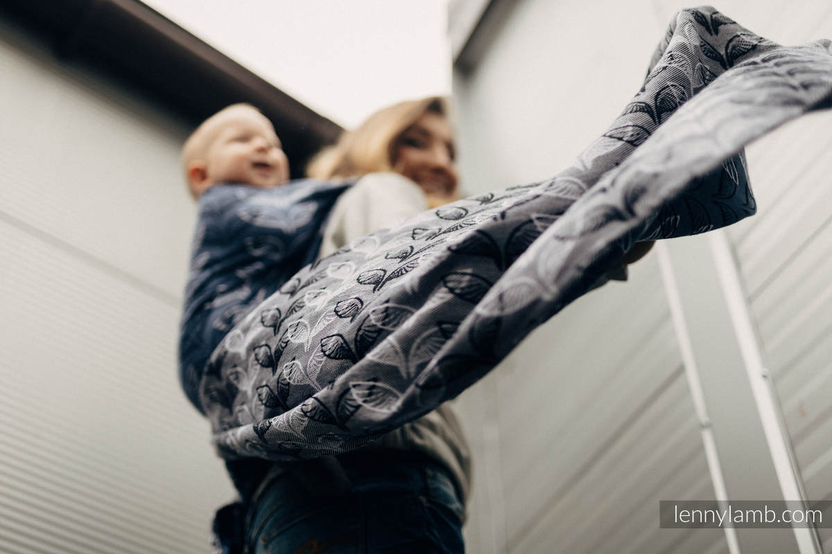 Żakardowa chusta do noszenia dzieci, 100% bawełna - SKRZYDŁA ANIOŁA - rozmiar S #babywearing