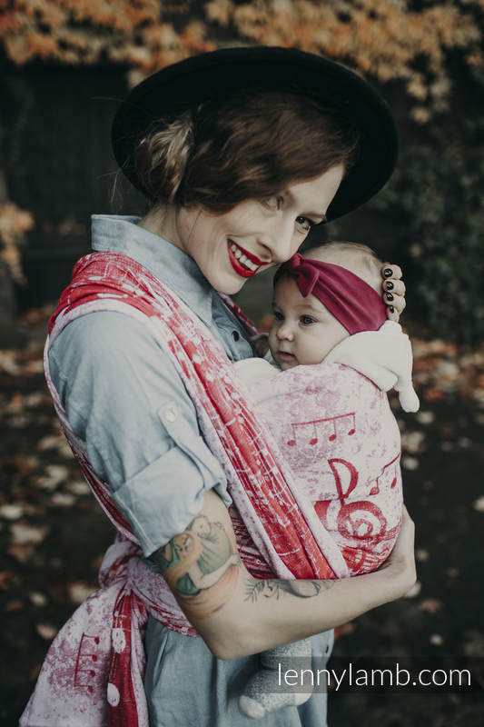 Żakardowa chusta do noszenia dzieci, 100% bawełna - SYMFONIA WOLNOŚCI - rozmiar XS #babywearing