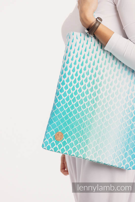 Shopping bag made of wrap fabric (100% cotton) - ICICLES - ICE MINT #babywearing