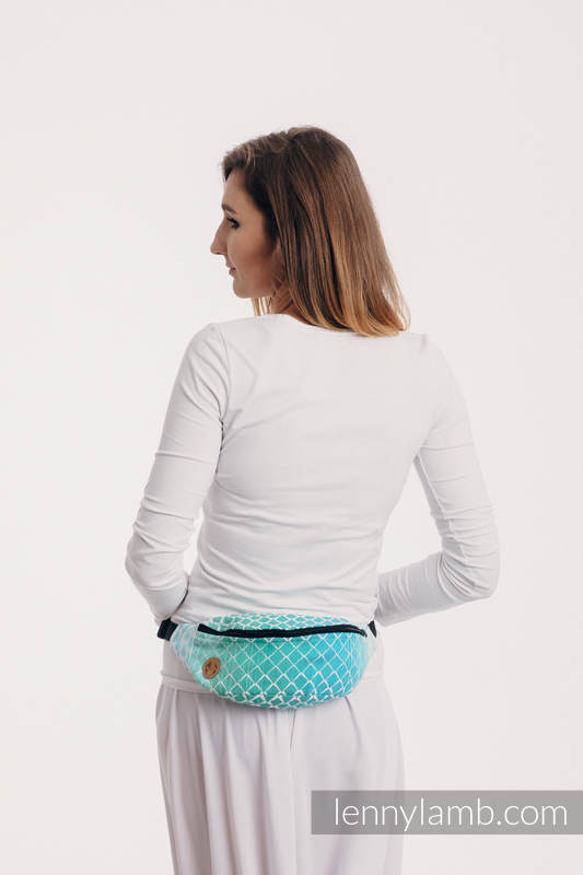 Waist Bag made of woven fabric, (100% cotton) - ICICLES - ICE MINT #babywearing