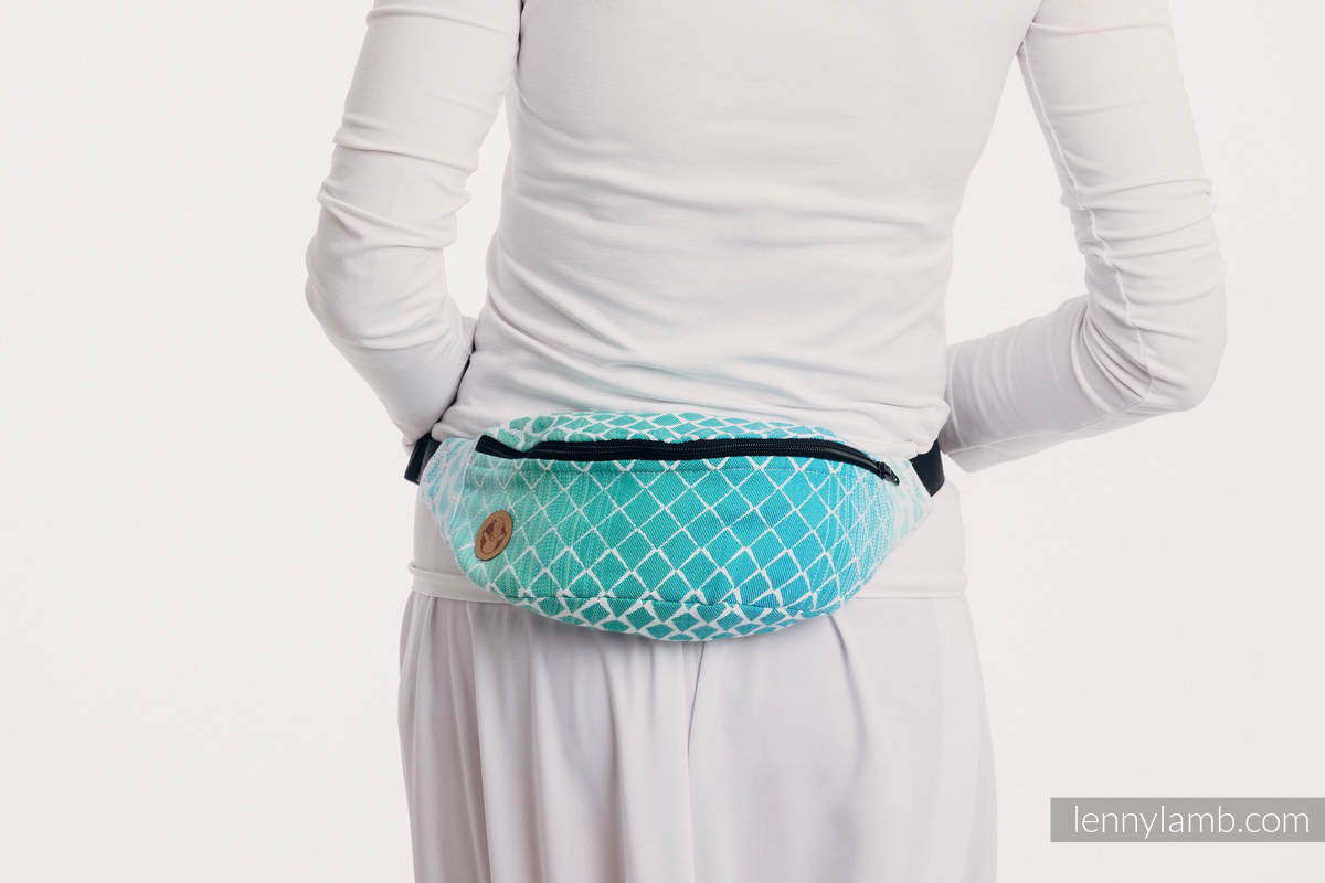 Riñonera hecha de tejido de fular (100% algodón) - ICICLES - ICE MINT #babywearing