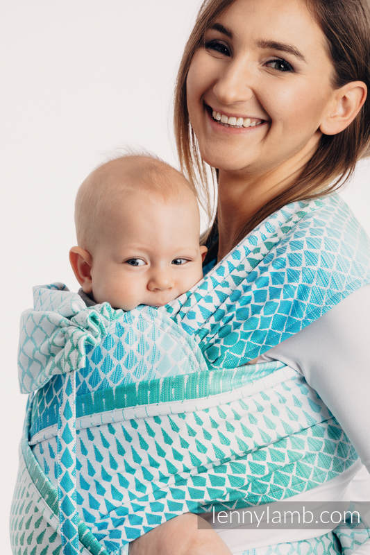 WRAP-TAI portabebé Toddler con capucha/ jacquard sarga/100% algodón/ ICICLES - ICE MINT #babywearing