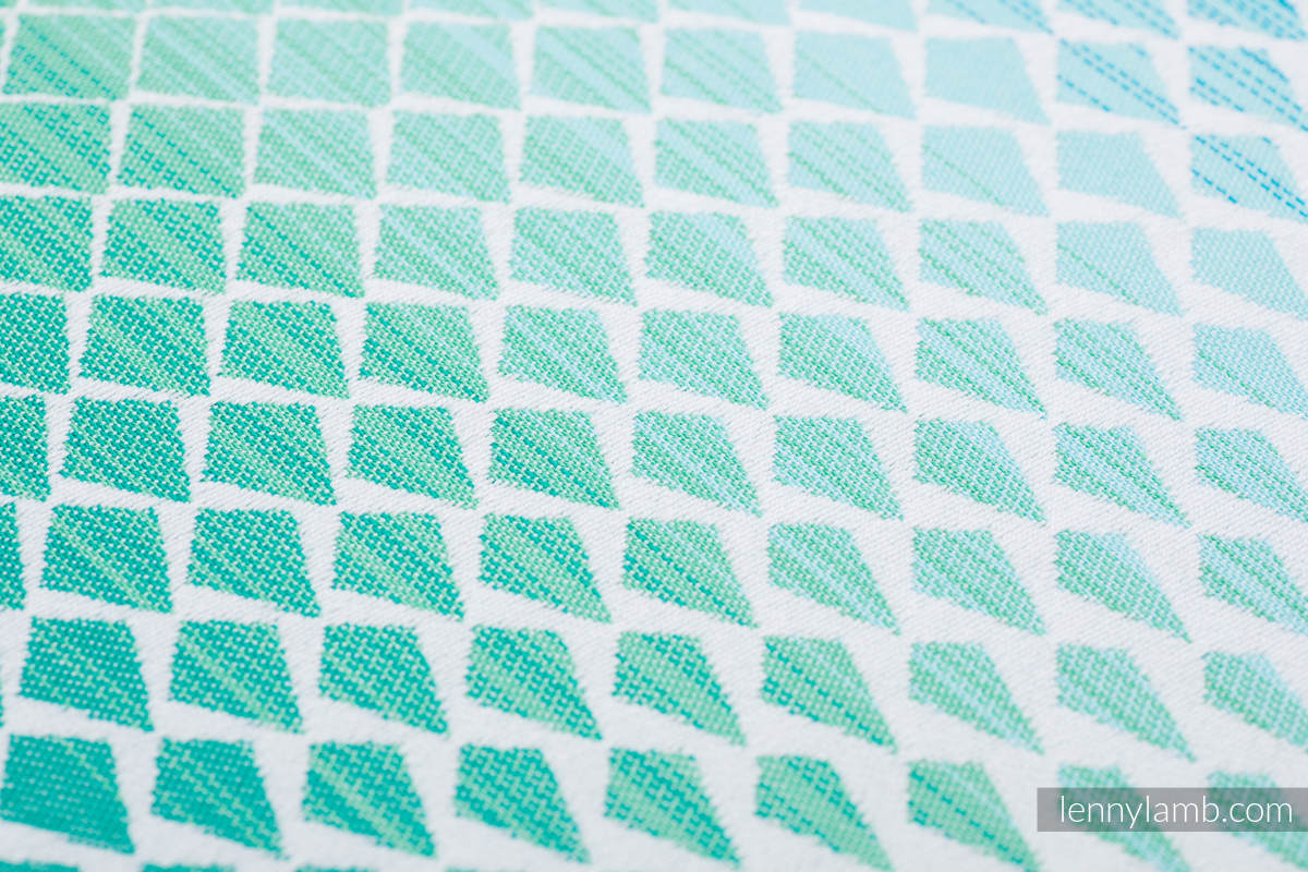 Écharpe, jacquard (100% coton) - ICICLES - ICE MINT - taille M #babywearing
