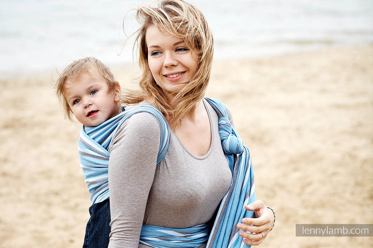 Baby Sling, Broken Twill Weave - Blue Morning - size M #babywearing