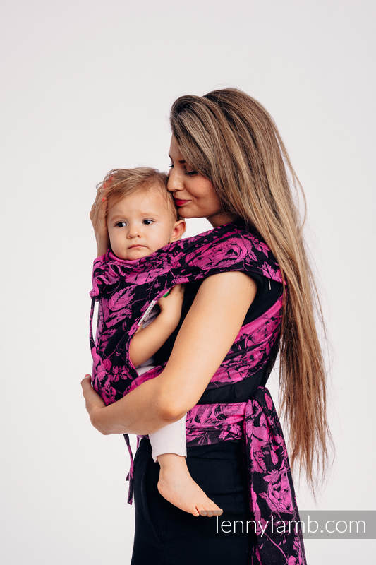 WRAP-TAI portabebé Toddler con capucha/ jacquard sarga/100% algodón - RETRO 'N' ROSES #babywearing