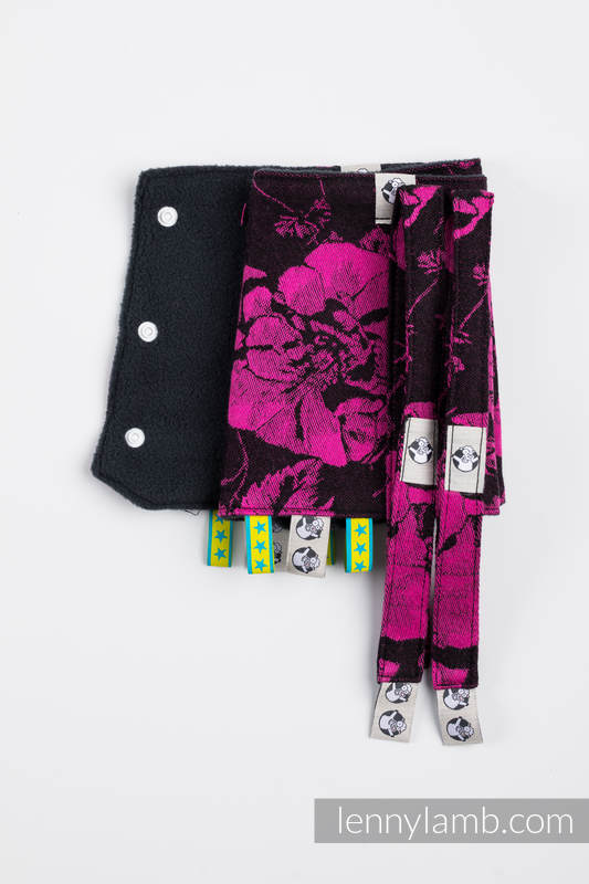 Drool Pads & Reach Straps Set, (60% cotton, 40% polyester) - RETRO 'N' ROSES #babywearing