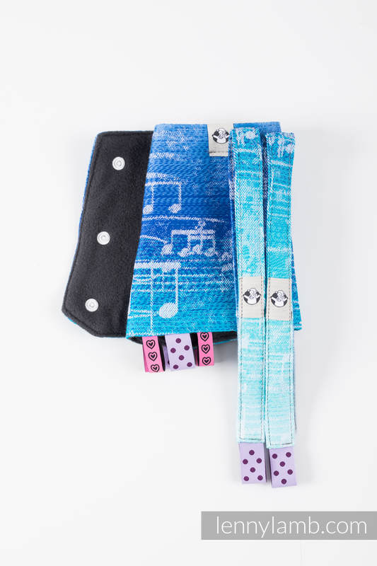 Drool Pads & Reach Straps Set, (60% cotton, 40% polyester) - SYMPHONY AURORA #babywearing