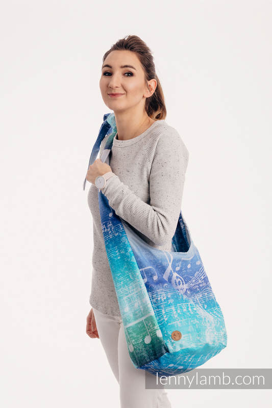 Hobo Tasche, hergestellt vom gewebten Stoff (100% Baumwolle) - SYMPHONY AURORA #babywearing