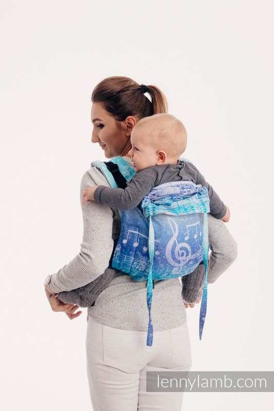 Lenny Buckle Onbuhimo baby carrier, standard size, jacquard weave (100% cotton) - SYMPHONY AURORA #babywearing