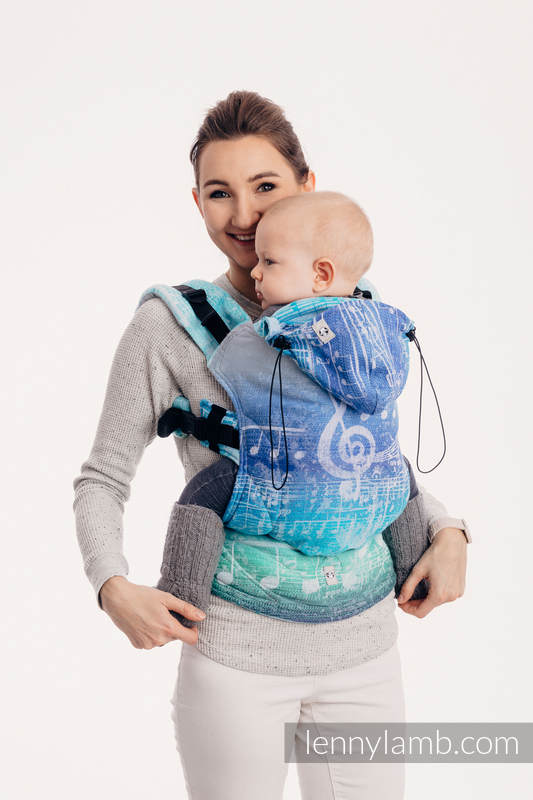 Mochila ergonómica, talla bebé, jacquard 100% algodón - SYMPHONY AURORA - Segunda generación #babywearing