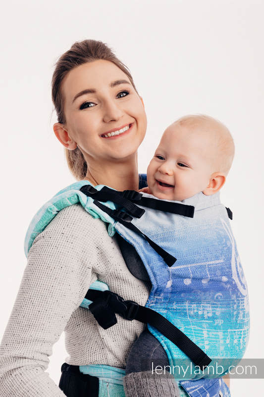 LennyUp Carrier, Standard Size, jacquard weave 100% cotton - SYMPHONY AURORA #babywearing