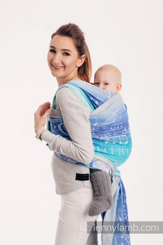 Baby Wrap, Jacquard Weave (100% cotton) - SYMPHONY AURORA - size S #babywearing