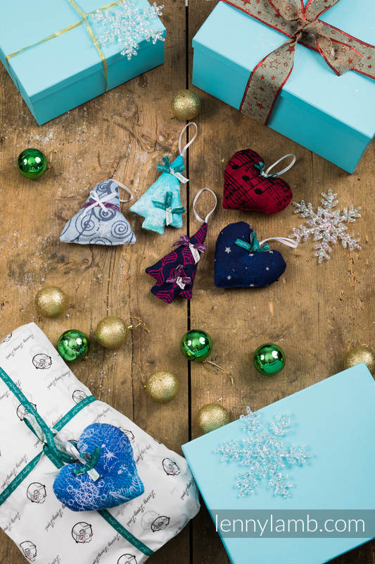 Christmas Gift Set for a Friend - Passion (LennyScarf - 46% cotton, 26  merino wool, 5% cashmere, 23% bamboo viscose, Waist Bag 100% cotton, Calendar, Hobo Bag 100% cotton, Christamas Ornament - 100% cotton) #babywearing