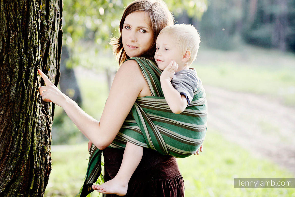 Baby Sling, Broken Twill Weave - Mint Twig - size M #babywearing