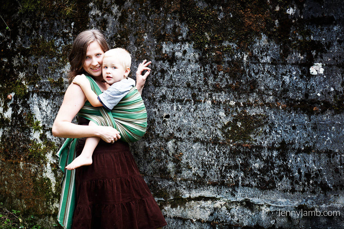 Baby Sling, Broken Twill Weave - Mint Twig - size M #babywearing