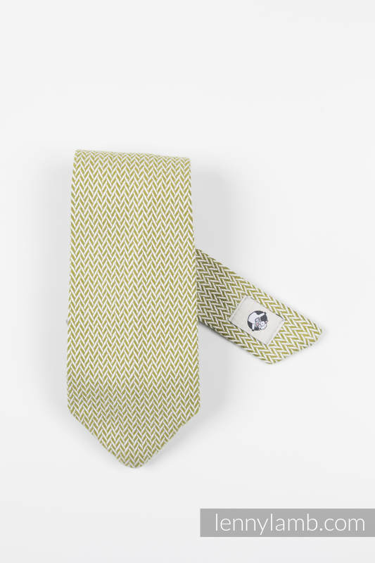 Krawatte LennyNecktie - 100% Baumwolle - Little Herringbone Olive Green #babywearing
