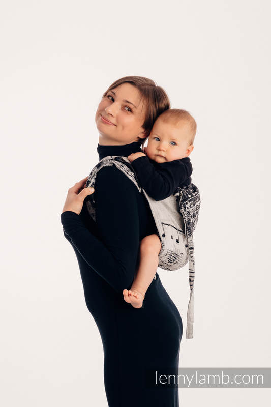 Lenny Buckle Onbuhimo baby carrier, toddler size, jacquard weave (96% cotton, 4% metallised yarn) - SYMPHONY GLOWING DUST #babywearing