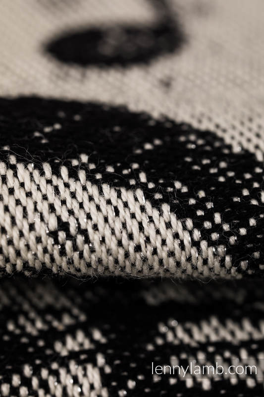 Baby Wrap, Jacquard Weave (96% cotton, 4% metallised yarn) - SYMPHONY GLOWING DUST  - size XS #babywearing