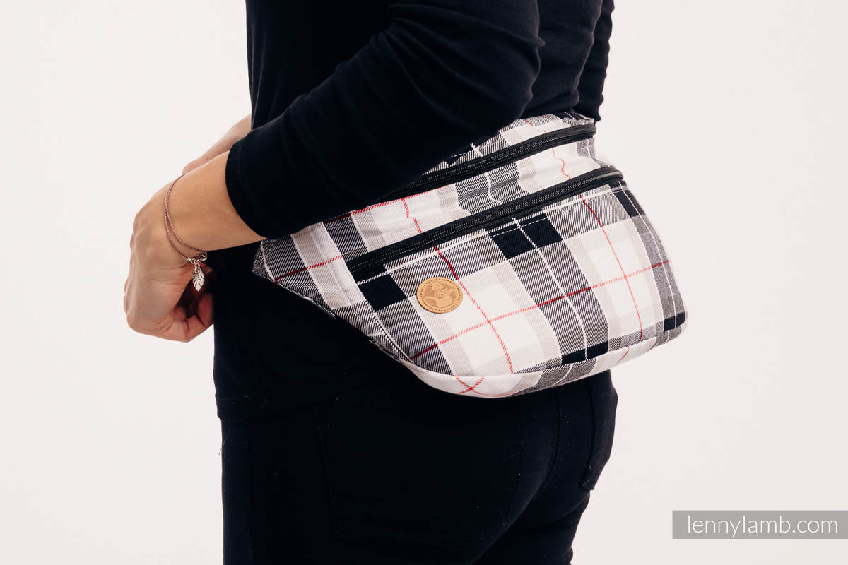 Waist Bag made of woven fabric, size large (100% cotton) - ARCADIA PLAID #babywearing