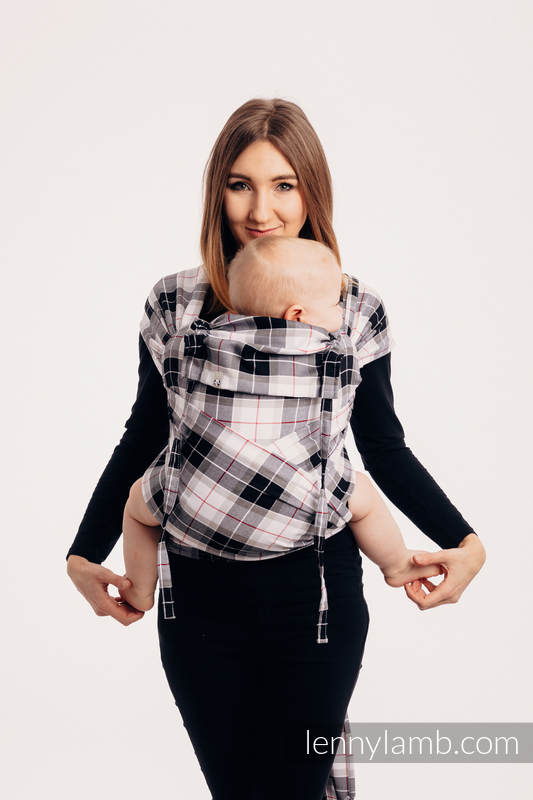 WRAP-TAI mini, tissage sergé, 100 % coton, avec capuche, ARCADIA PLAID #babywearing