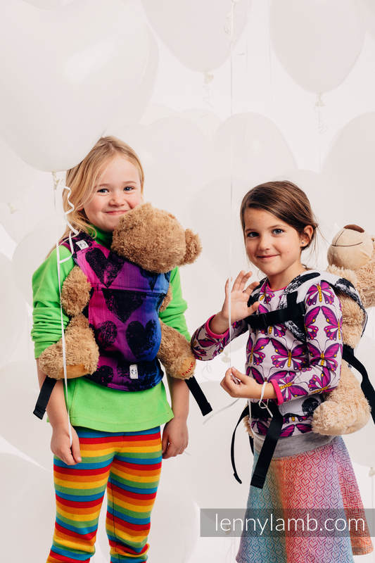 Puppentragehilfe, hergestellt vom gewebten Stoff (100% Baumwolle) - LOVKA PINKY VIOLET #babywearing
