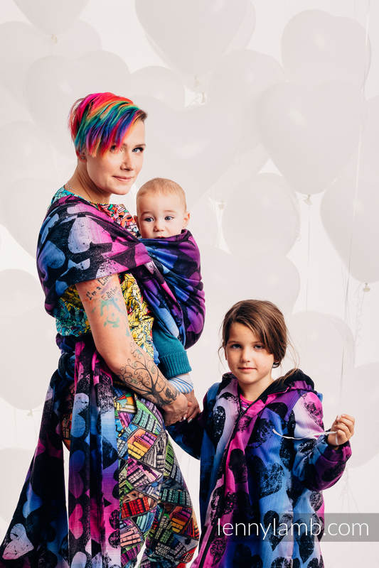 Baby Wrap, Jacquard Weave (100% cotton) - LOVKA PINKY VIOLET - size XL #babywearing