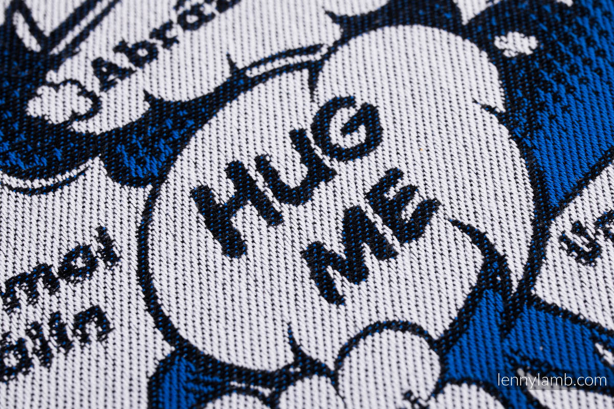 Fular, tejido jacquard (100% algodón) - HUG ME - BLUE - talla S #babywearing