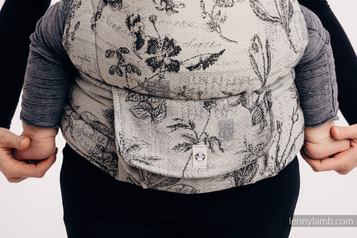 Nosidełko LennyUp z tkaniny żakardowej (100% bawełna), rozmiar standard - HERBARIUM Z OGRODU ROUNDHAY #babywearing