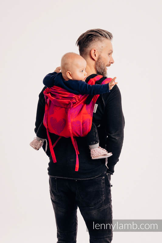 Onbuhimo de Lenny, taille standard, jacquard (100% coton) - LOVKA MY VALENTINE #babywearing