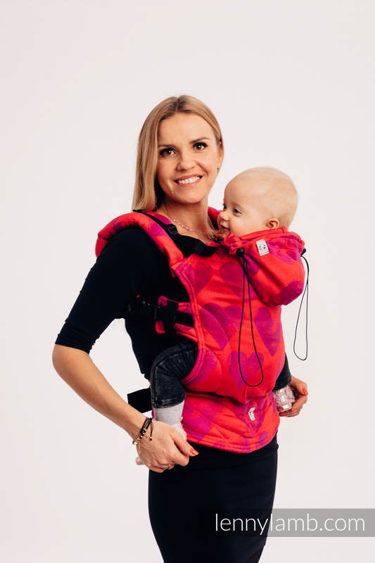 Mochila ergonómica, talla bebé, jacquard 100% algodón - LOVKA MY VALENTINE - Segunda generación #babywearing