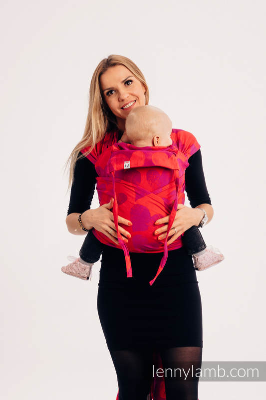 WRAP-TAI carrier Mini with hood/ jacquard twill / 100% cotton - LOVKA MY VALENTINE #babywearing
