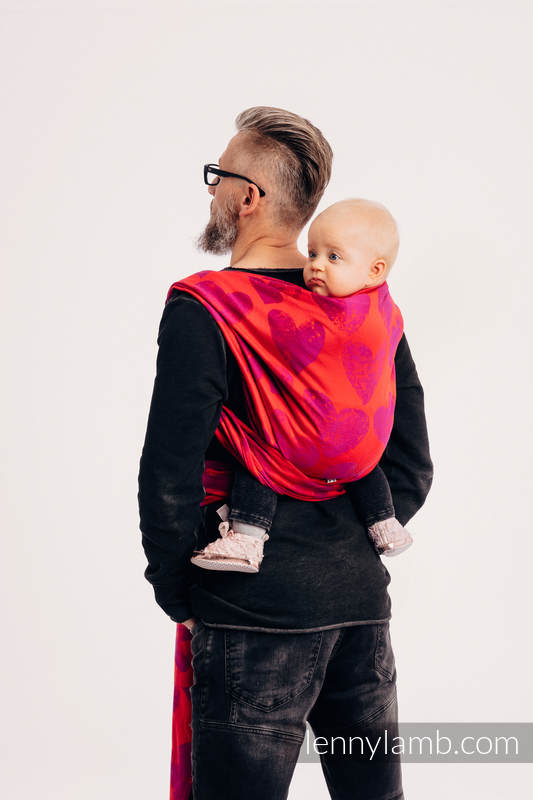 Baby Wrap, Jacquard Weave (100% cotton) - LOVKA MY VALENTINE - size L #babywearing