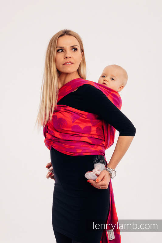Baby Wrap, Jacquard Weave (100% cotton) - LOVKA MY VALENTINE - size M #babywearing