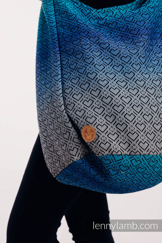 Hobo Bag made of woven fabric, 100% cotton - BIG LOVE ECHO #babywearing