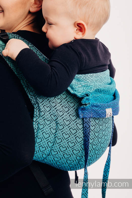 Lenny Buckle Onbuhimo baby carrier, standard size, jacquard weave (100% cotton) - BIG LOVE ECHO #babywearing