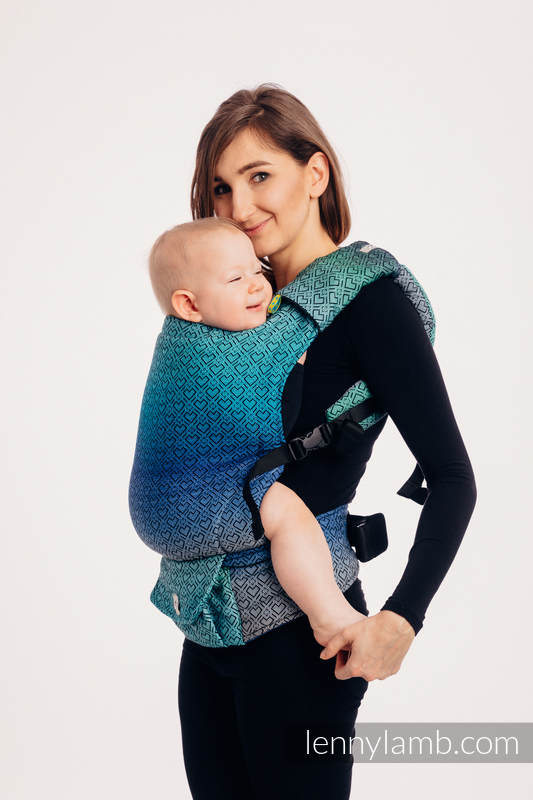Nosidełko LennyUp z tkaniny żakardowej 100% bawełna , rozmiar standard, BIG LOVE ECHO #babywearing