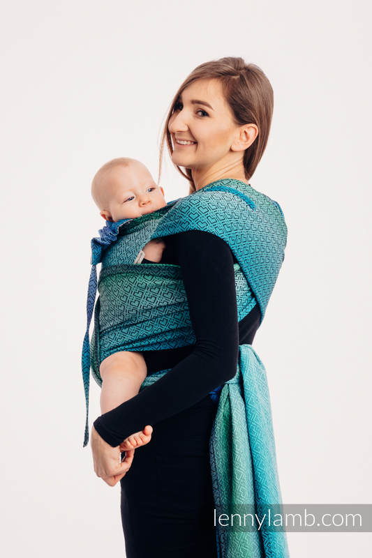 WRAP-TAI carrier Toddler with hood/ jacquard twill / 100% cotton / BIG LOVE ECHO #babywearing